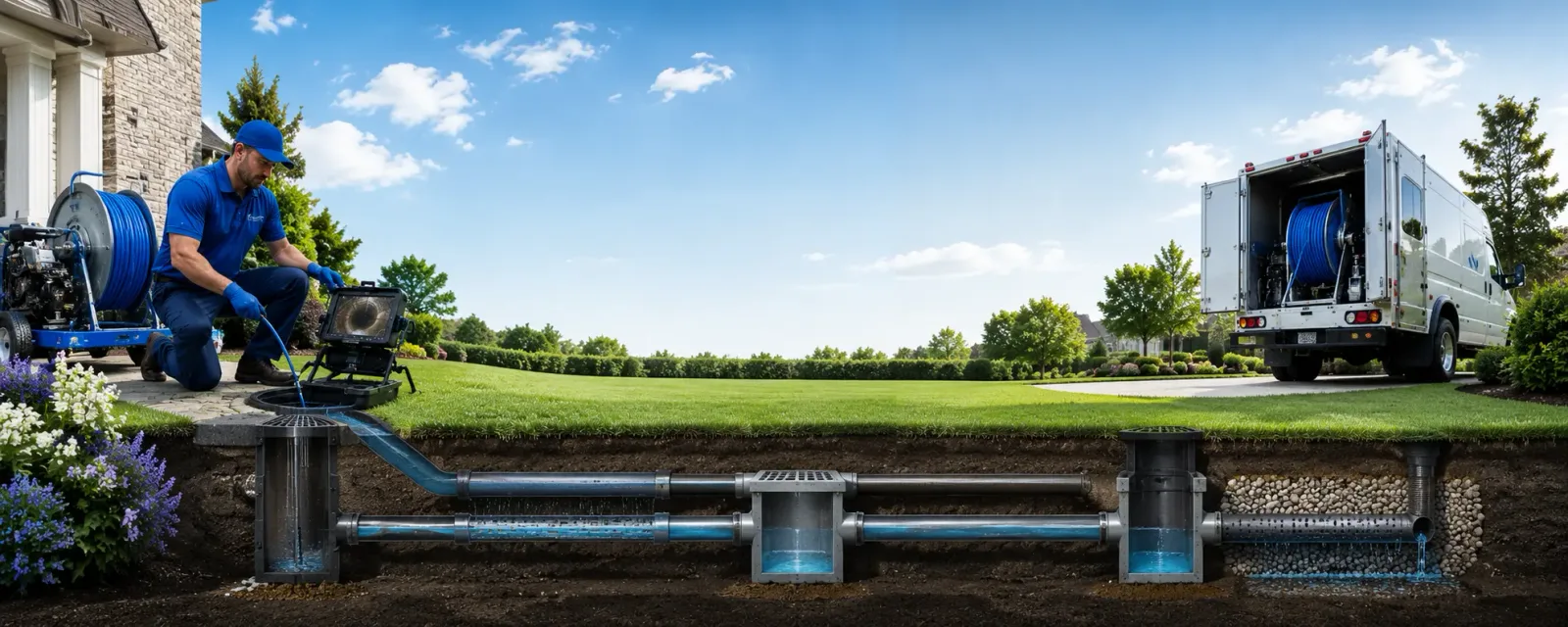 Outdoor drain cleaning information for Pownal, ME